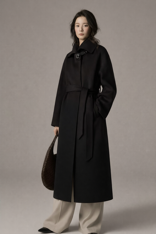 Yūn Long Belted Cashmere Coat